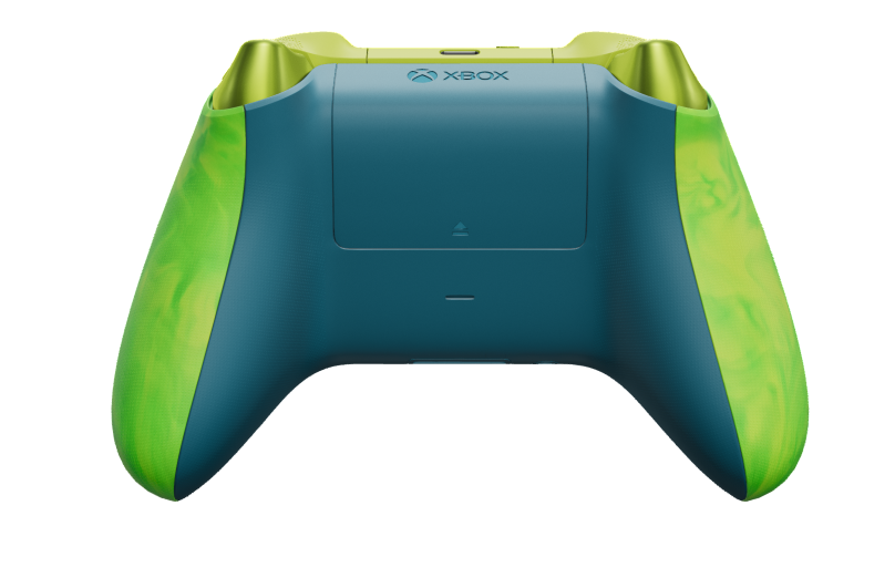 Xbox Wireless Controller - Body: Electric Vapor, D-Pads: Electric Volt (Metallic), Thumbsticks: Mineral Blue Back side